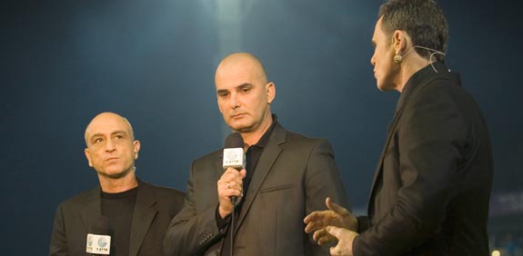 בוני גינצבורג, אלון חזן, משה סיני, המשחק המרכזי, ליגת העל כדורגל / צלם: שלומי יוסף
